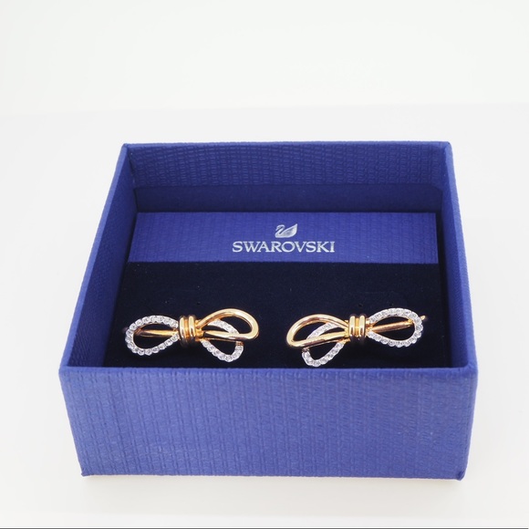 Swarovski Lifelong Bow Pierced Earrings Dress, Crystal Authentic 5447089 - Picture 4 of 6
